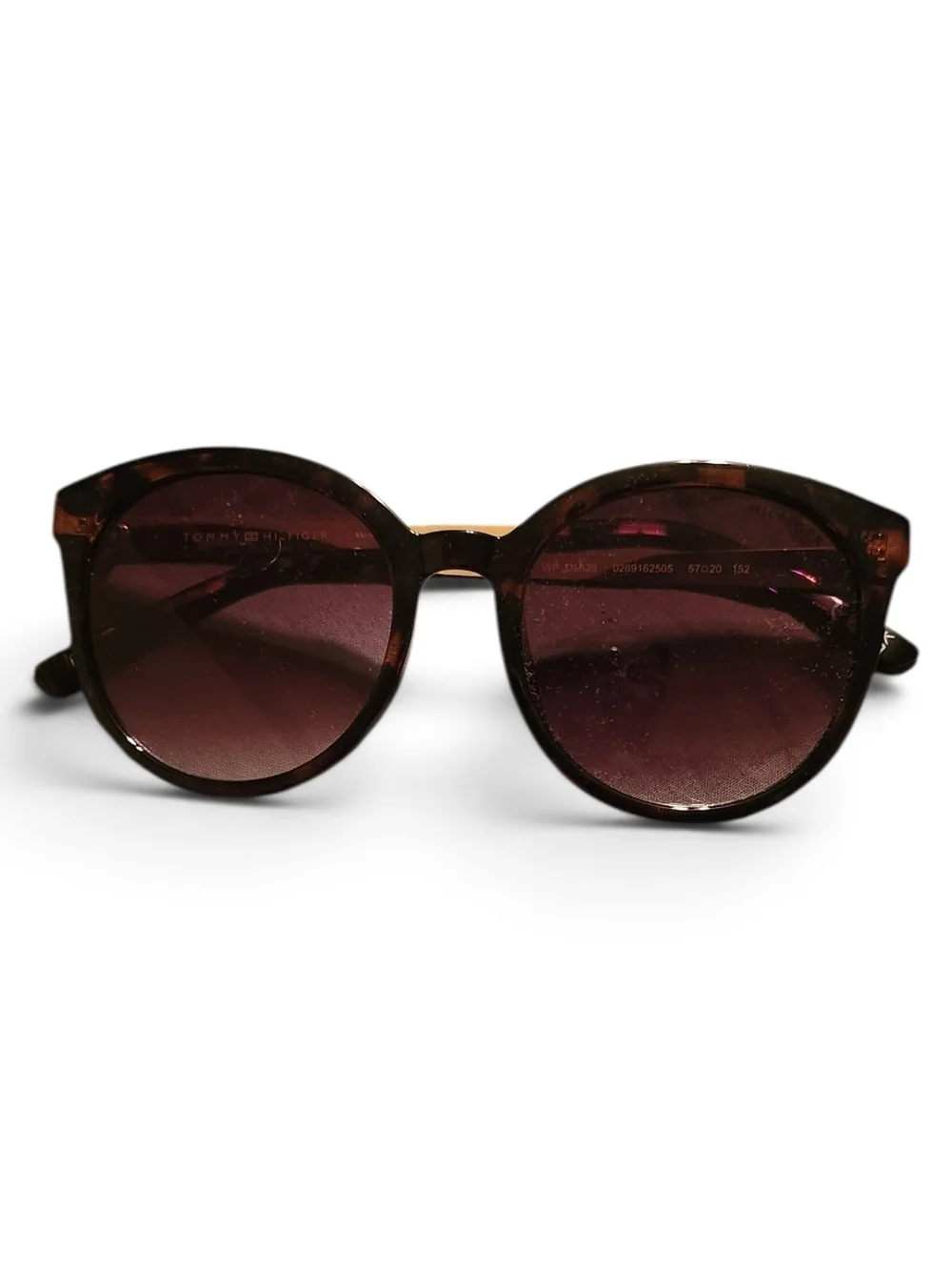 Tommy Hilfiger Round Tortoiseshell Sunglasses with Brown Gradient Lenses